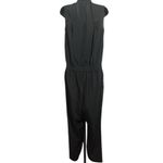 J.Crew Black Size 4 Sleeveless Elastic Waist Crop Jumpsuit Romper Photo 1