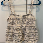 Francesca's lola floral linen tank top Photo 0