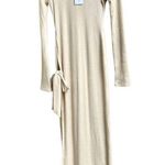 Lovers + Friends NWT  Long Sleeve Open Side Calliope Maxi Dress Cream White Small Photo 2