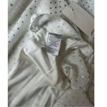 Cache  White Ruffle Flutter Halter Keyhole Top Blouse Sleeveless Size Medium NWT Photo 10