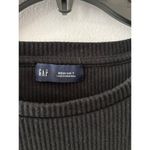 Gap  Womens Short Sleeve Sweater Top Medium Tall Black Eyelet Puff Sleeve Office Photo 2