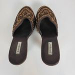 Bamboo  Womens Shoes Size 7 Brown‎ Copper Fashion Sequin Slip On Heels Mules Photo 5