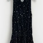 Current Air  Cara Black White Star Print Pleated Tiered Skirt Mini Tank Dress S Photo 9