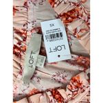 Loft Sleeveless Peach Floral Ruffled Tie Front Blouse XS Cotttage Soft Girl NWT Photo 6