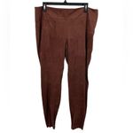 Sundance  Luxe Dreams‎ Leggings Faux SuedeAmber Brown Pants Women's Size 14 Photo 2