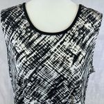 cj banks black white and gray abstract print maxi dress size X (14W) Photo 1