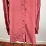 Eileen Fisher Light Red Tencel Blend Button Down Photo 3