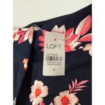Loft Dark Navy pink floral chino shorts size 4 Blue Photo 1