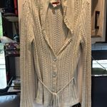 Women's Cream Sweater with Button Detail Size L Photo 0