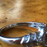 Natural Blue Zircon Moissanite Sterling Silver Ring Size 9 Photo 4