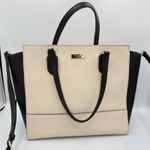 Kate Spade  Laurel Way Hadlee Crossbody Satchel Bag Purse Beige Black Leather‎ Photo 1