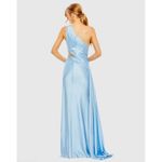 Mac Duggal One Shoulder Charmeuse Gown With Beaded Cutout in Powder Blue US 0 Photo 11