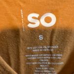 SO  Tan Orange Sleeveless Crop Tank Top Camisole Cami SZ S Sporty Athletic Casual Photo 3