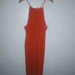 Topshop  10 Halter Knit Maxi Dress 70s Burnt Orange Photo 3
