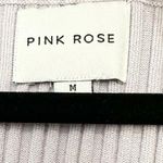 Pink Rose  ribbed knit lilac pastel midi dress v neck collared neck size medium Photo 2