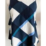 Ann Taylor  • Navy White Patterned Linen Tank Top Photo 0