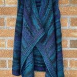 Vince  Alpaca Wool Blend Chunky Knit Sweater Vest Womens Small Blue Purple Photo 0