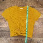 Lush Clothing Lush Knotted Front Striped Short Sleeve Tee Photo 6