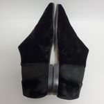 Sergio Rossi Lentini Chelsea Almond Toe Velvet Slip On Flat Shoes Size 37 Black Photo 9