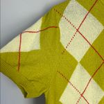ZARA  Argyle Sweater Short Sleeve Womens Size Medium Photo 1
