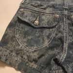 Miss Me  Blue Lace Print Floral Pattern Boho Denim Jean Shorts TP4480H size 27 Photo 5