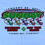 Gildan Vintage 2001 Baltimore Ravens NFL Championship Super Bowl White Graphic T-shirt Photo 4