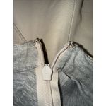 Derek Lam  10 Crosby Leather Mini Flare‎ Skirt Cream Beige Size 2 Raw Hem Photo 4