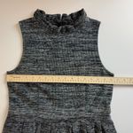 Ganni Anthropologie Ruffle Neck Sleeveless Pleated Dress Sz L Gray Office Career Photo 9