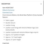 Antonio Melani  Bindi Raffia Bow Platform Bow Sandals  size 9M New with tags Photo 15