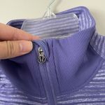 Lululemon Size 6 Purple Striped Ruffle Run Your Heart Out Pullover Long Sleeve Photo 3