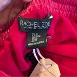 Rachel Zoe Fuchsia Hot Pink Velvet Pull On Midi Slip Skirt with Side Slit Photo 4