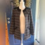 Kasper  women's collarless tweed blazer with a plaid pattern size 6 Photo 3