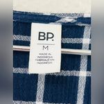BP . Nordstrom Glen Plaid Wrap Short Sleeve Shorts Romper. Size Med blue & white Photo 2