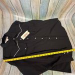 Black White Pearl Snap Shirt Cumberland Outfitters Ely Women's Western Large NEW Photo 7