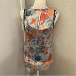 Simply Vera Vera Wang Sleeveless Floral Top XS Dopamine Boho Coconut Girl Fairy Orange Photo 3