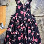 Moda International Floral Cottage Grunge Pinafore Dress Photo 0