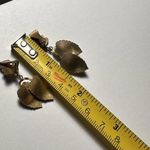 Faux Damascene Gold Tone Faux Pearl Dangle Clip On Clip Photo 7