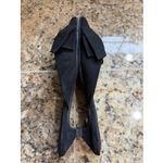 Anne Klein  Classic Black TALAH Pointed Toe Bow Kitten Heel Mules Shoes Womens 10 Photo 2