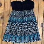 Billabong black and tribal print strapless dress Photo 1