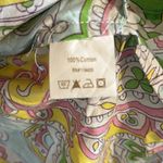 Julie Brown  New York Pink Green Yellow Paisley Tunic Shirt Dress Long Sleeve S Photo 4