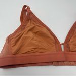 LIVELY Womens Size Medium Mesh‎ Trim Bralette, Terracotta Orange Photo 1