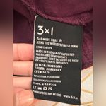3x1 Oversized Classic Burgundy Denim Jacket Size S Photo 8