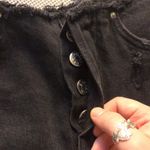 Urban Outfitters BDG Raw Hem Black Denim Mini Jean Skirt Faded Y2K Style Grunge Photo 8