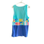 Chubbies  Women's Blue Sleeveless Scoop Neck Jersey Tank Size Medium Photo 2