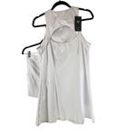 Halara  Activewear Mini Dress Open Back High Neck 2 PC Shorts White L Photo 1