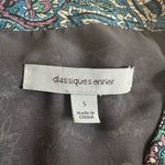 Classiques Entier blue & purple paisley short-sleeve silk top size S Photo 6