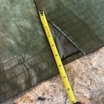 H&M Crocodile Pencil Skirt Green Faux Leather Size 6 Front Slit Chic Career Photo 9