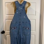 Christopher & Banks Women's snowman winter holiday denim overalls vintage Y2K medium Photo 5