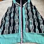 BCBG MaxAzria Black & Teal Amelia Cutout Trapeze Mini Dress. Size Small Photo 7