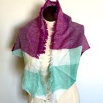 Wander agio scarf plaid purple white teal green
colors shawl large scarf New Photo 0